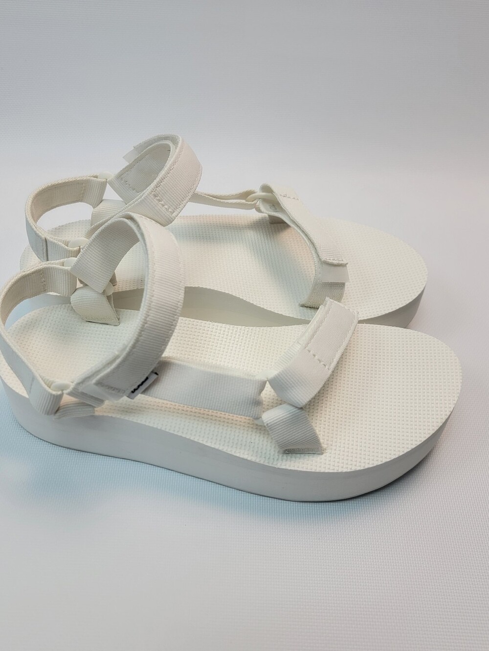 Teva Original Sport Flat Platform Sandals White Strappy Lightweight Women Sz 10